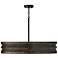 Capital Dunn 30" Espresso Stain and Black Modern Drum Pendant Light