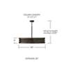 5_Capital Dunn 30" Espresso Stain and Black Modern Drum Pendant Light more views