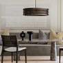 6_Capital Dunn 30" Espresso Stain and Black Modern Drum Pendant Light more views