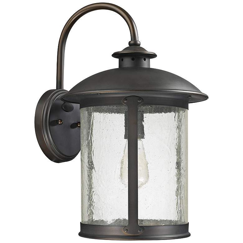 Image 1 Capital Dylan Glass 18 1/2 inchH Bronze Outdoor Wall Light