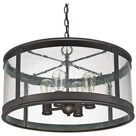 Image2 of Capital Dylan Glass 22" Wide Bronze Outdoor Hanging Light