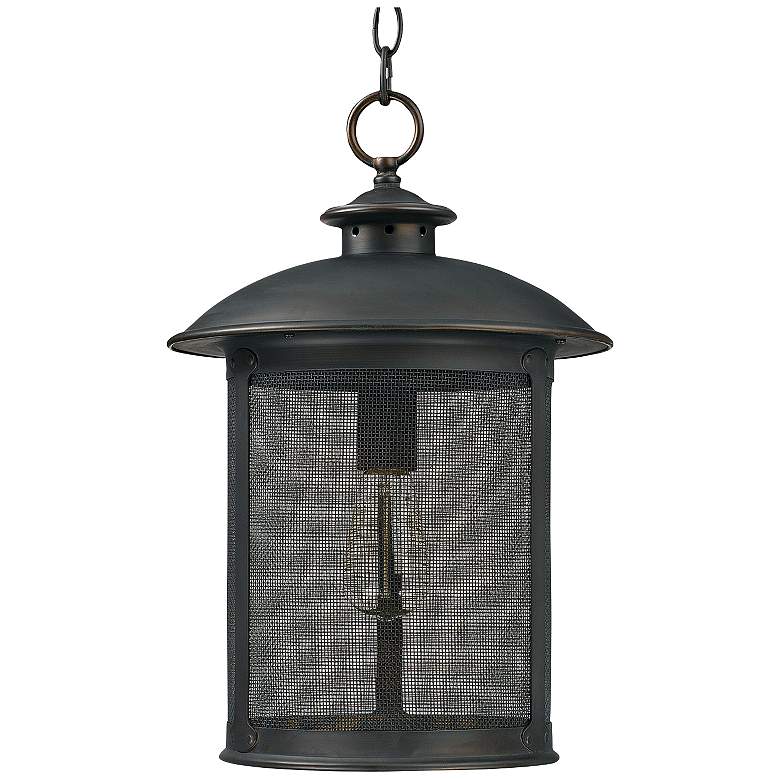 Image 1 Capital Dylan Mesh 17 1/2 inchH Bronze Outdoor Post Light