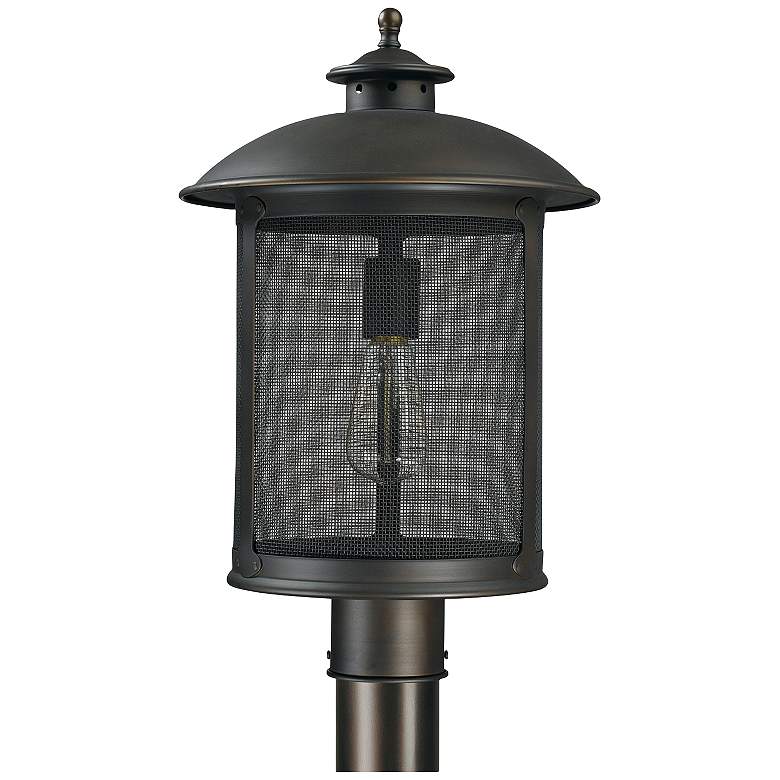 Image 1 Capital Dylan Mesh 17 inch High Old Bronze Post or Hanging Light