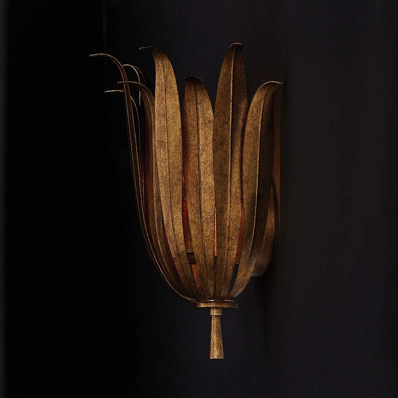 Image 5 Capital Eden 13 3/4" High Antique Gold Wall Sconce more views