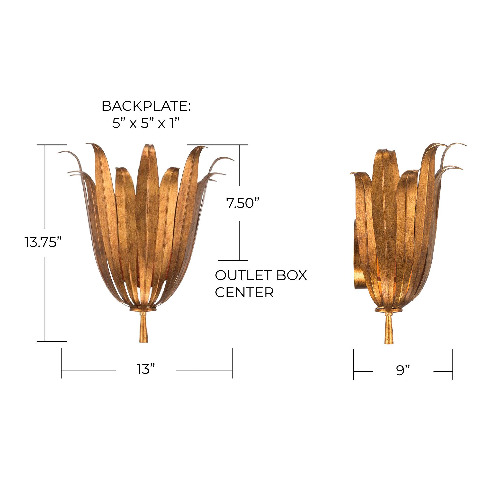 Image 7 Capital Eden 13 3/4" High Antique Gold Wall Sconce more views
