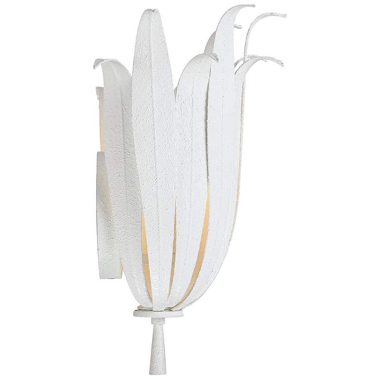 Image 4 Capital Eden 13 3/4" High Textured White Wall Sconce more views