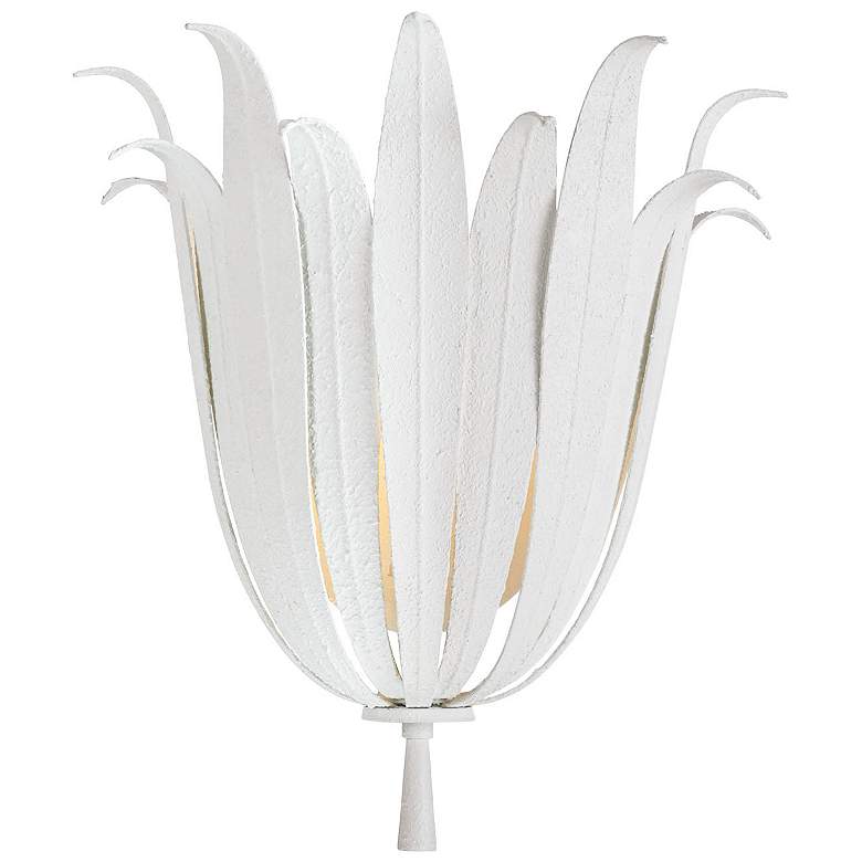 Image 5 Capital Eden 13 3/4" High Textured White Wall Sconce more views