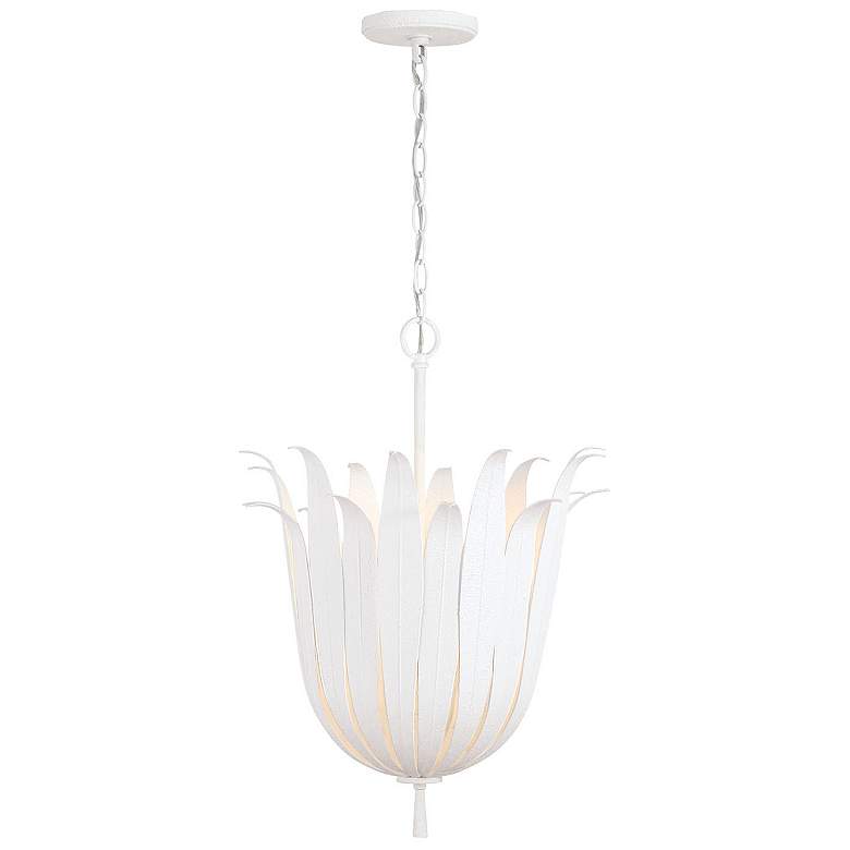 Image 4 Capital Eden 16" Wide Textured White Pendant Light more views