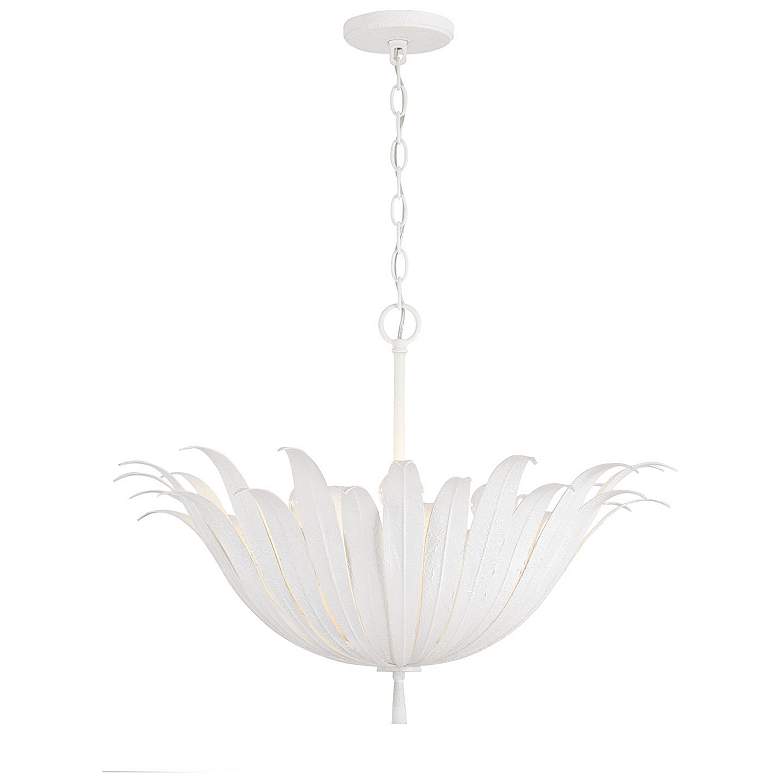 Image 2 Capital Eden 24" Wide Textured White Flower Pendant Light