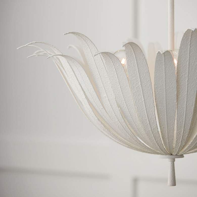 Image 3 Capital Eden 24" Wide Textured White Flower Pendant Light more views