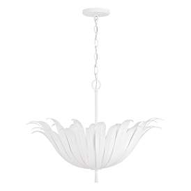 Image5 of Capital Eden 24" Wide Textured White Flower Pendant Light more views