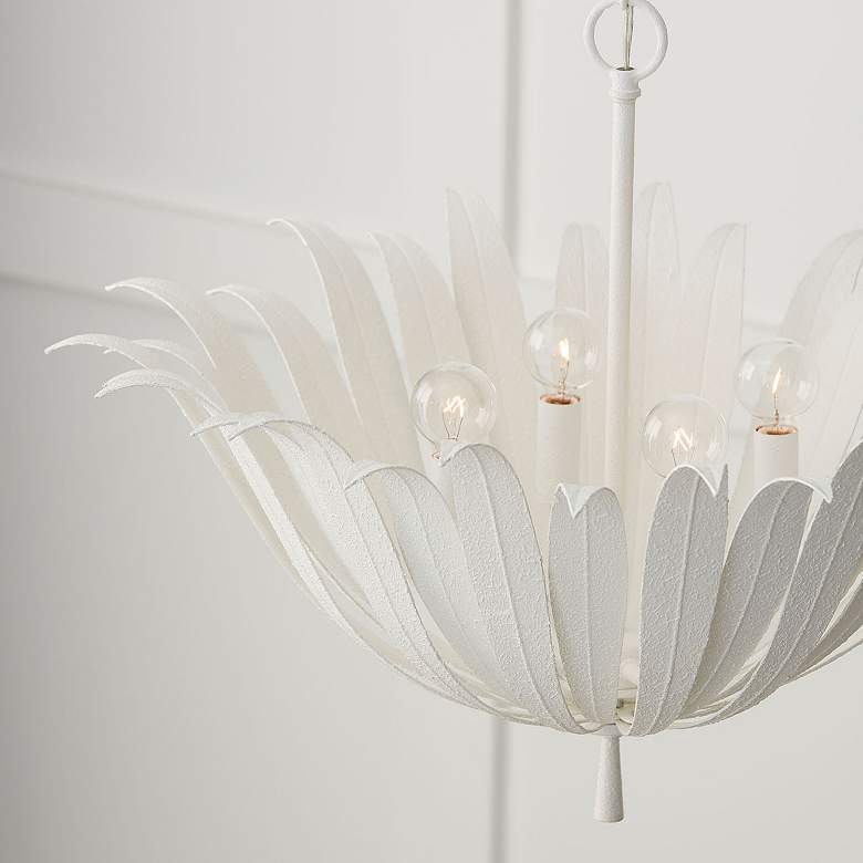 Image 6 Capital Eden 24" Wide Textured White Flower Pendant Light more views