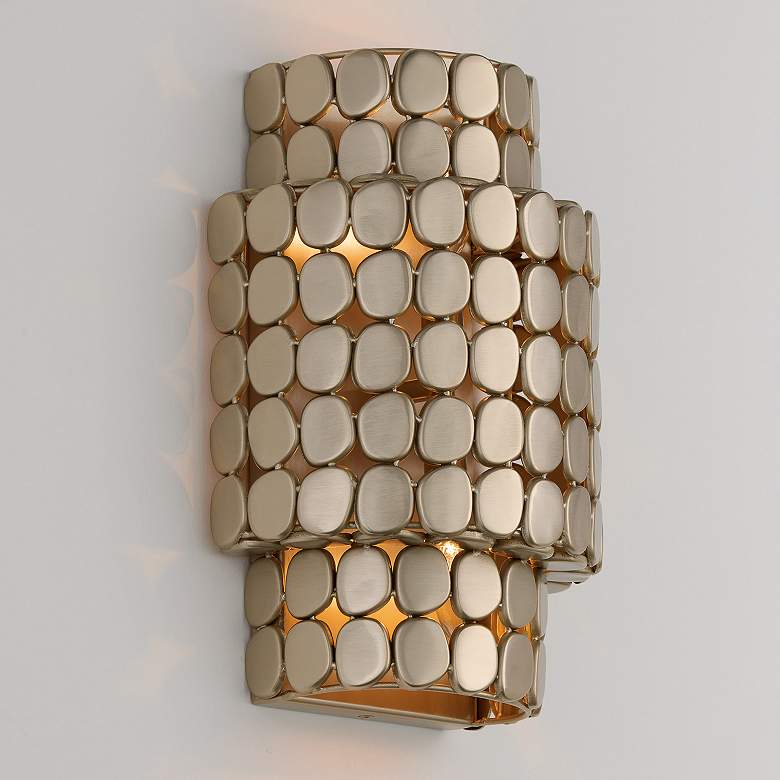 Image 1 Capital Eliana 14 1/4" High Champagne Brass Wall Sconce