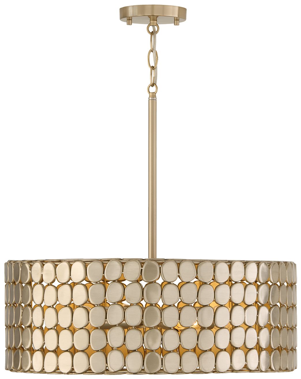 Capital Eliana 21 3/4"W Champagne Brass Drum Pendant Light