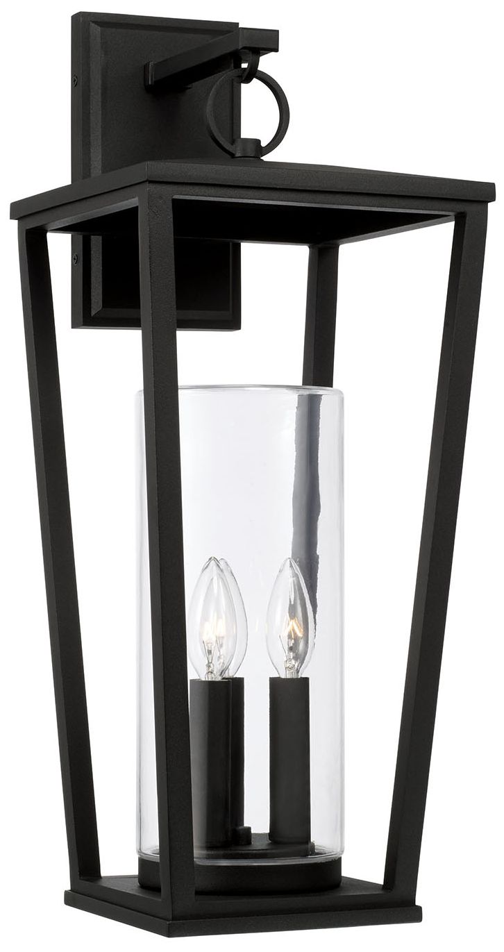 Capital Elliott 23 3/4"H Black 3-Light Outdoor Wall Light