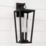 1_Capital Elliott 23 3/4"H Black 3-Light Outdoor Wall Light