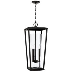 Capital Elliott 30" High Black 3-Light Outdoor Hanging Light