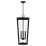 4_Capital Elliott 30" High Black 3-Light Outdoor Hanging Light more views