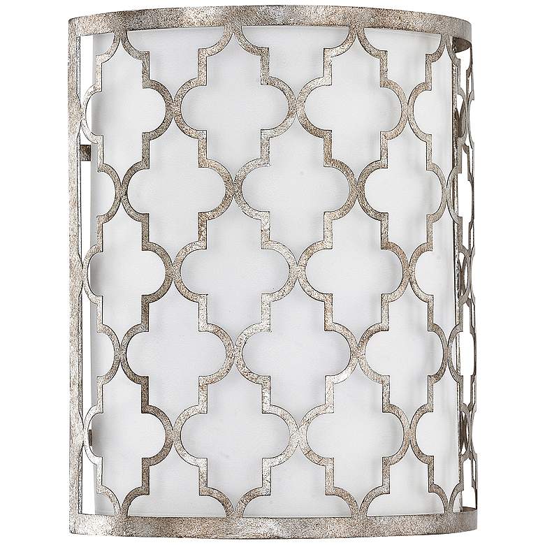 Image 1 Capital Ellis 12"H Antique Silver Demilune Wall Sconce