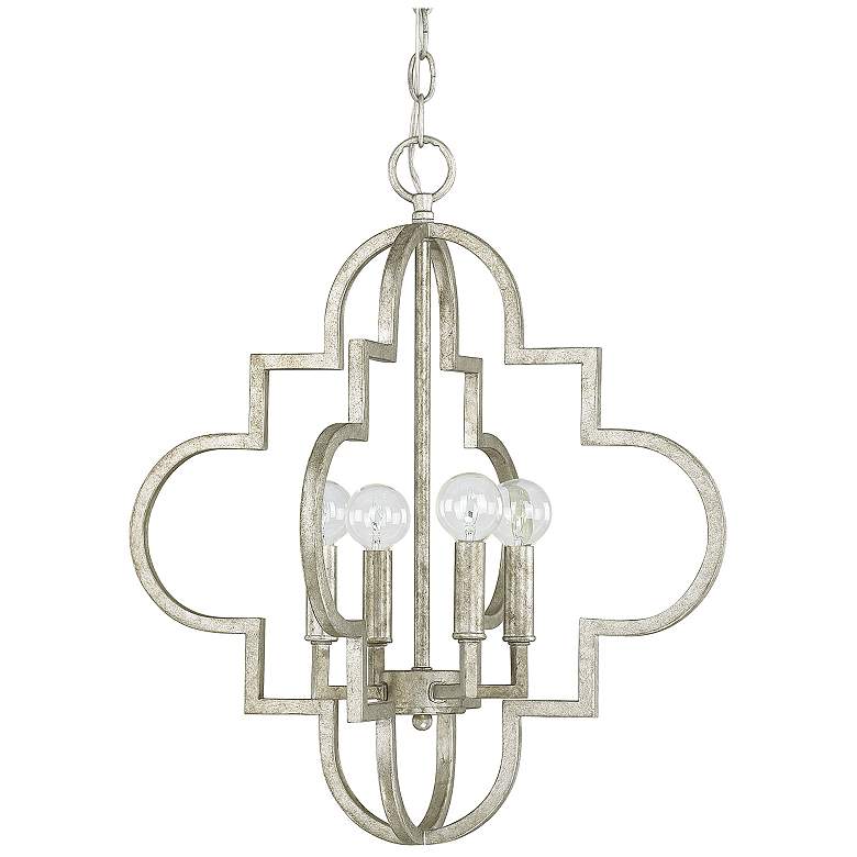 Image 1 Capital Ellis 18" Wide Antique Silver 4-Light Foyer Pendant