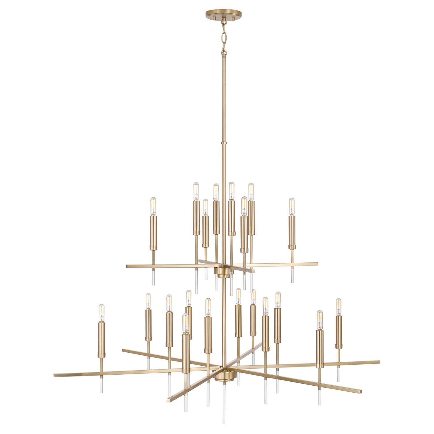 Image 5 Capital Elora 48"W Matte Brass 20-Light 2-Tier Chandelier more views