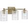 Capital Emerson 23"W Aged Brass 3-Light Vanity Bath Light