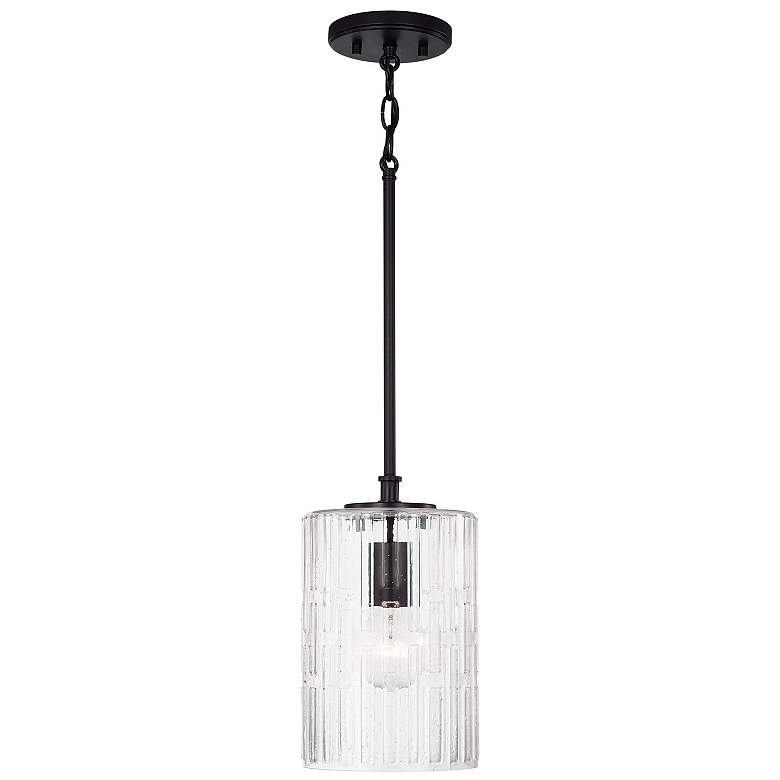 Image 2 Capital Emerson 7" Wide Matte Black Mini Pendant