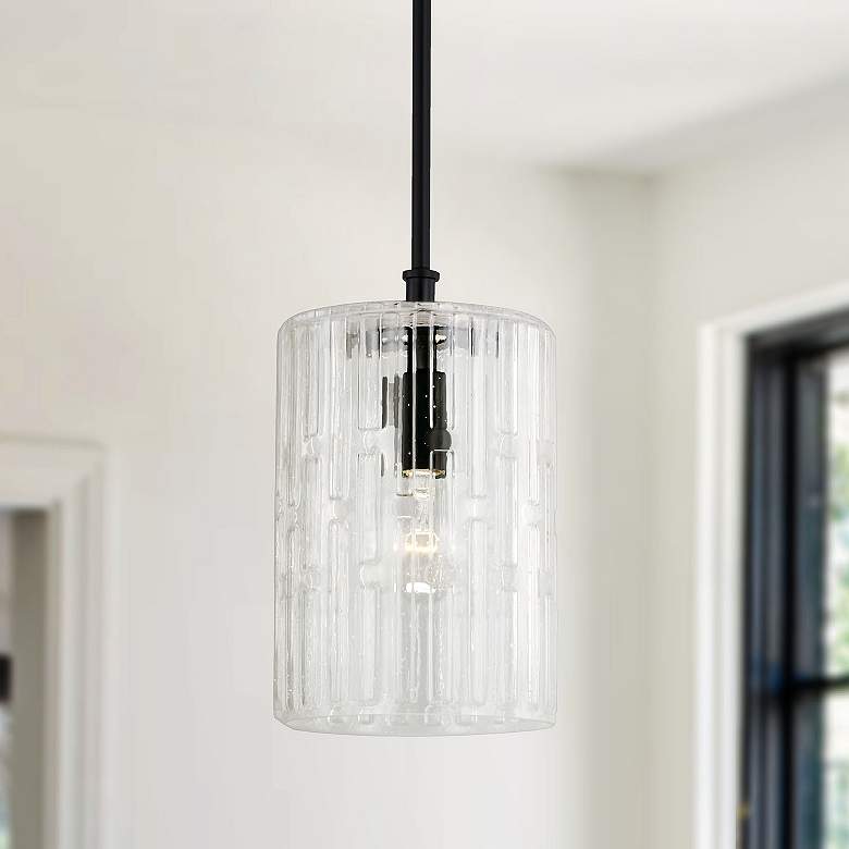 Image 1 Capital Emerson 7" Wide Matte Black Mini Pendant