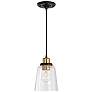 2_Capital Fallon 6" Wide Aged Brass and Black Mini Pendant