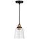 Capital Fallon 6" Wide Aged Brass and Black Mini Pendant