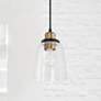 1_Capital Fallon 6" Wide Aged Brass and Black Mini Pendant