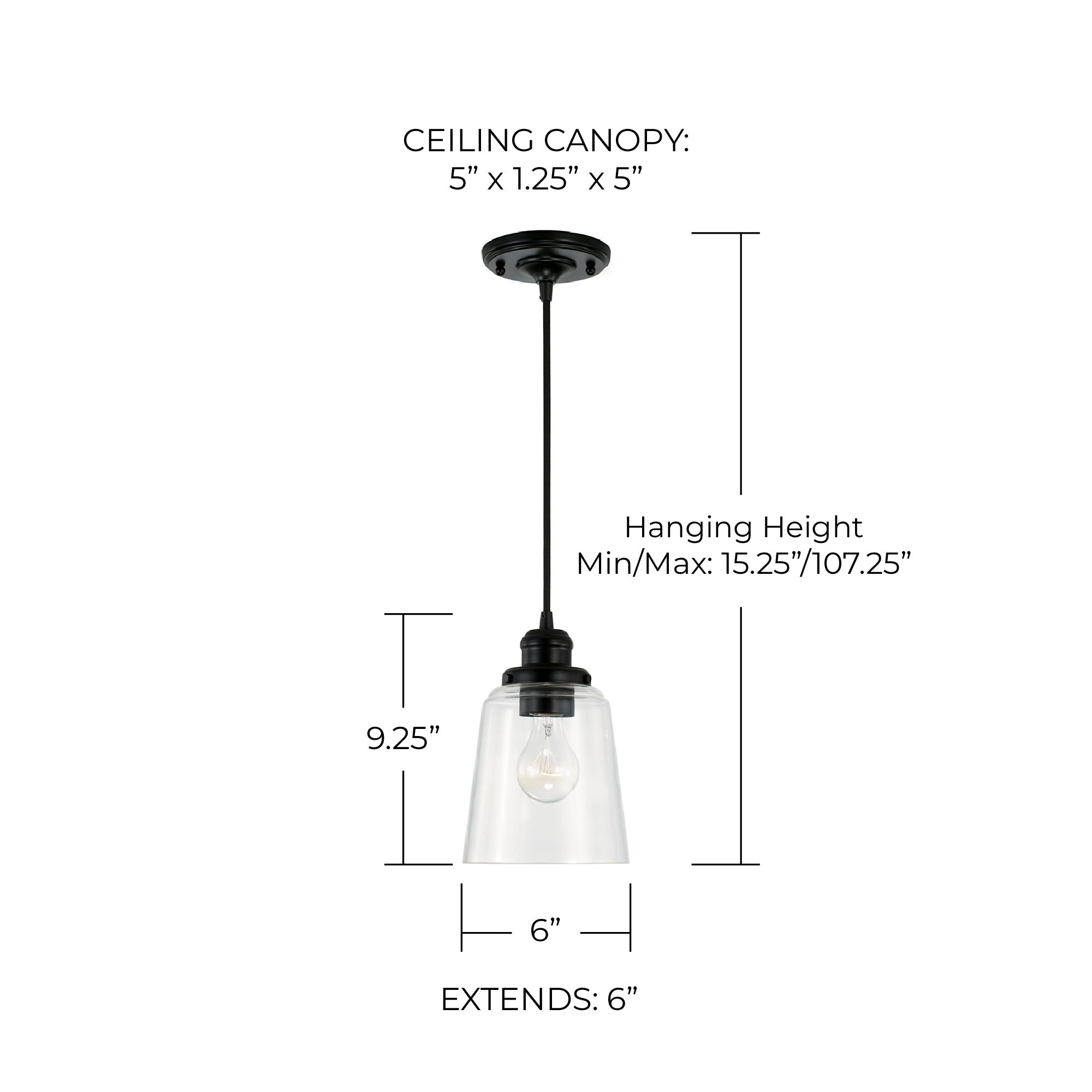 Image 4 Capital Fallon 6" Wide Matte Black Mini Pendant more views