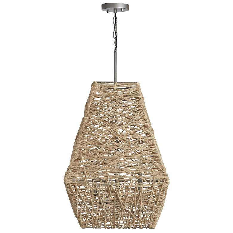 Image 2 Capital Finley 19" Wide Gray and Natural Jute Pendant Light