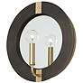 2_Capital Finn 12"H Black Stain and Matte Brass Wall Sconce
