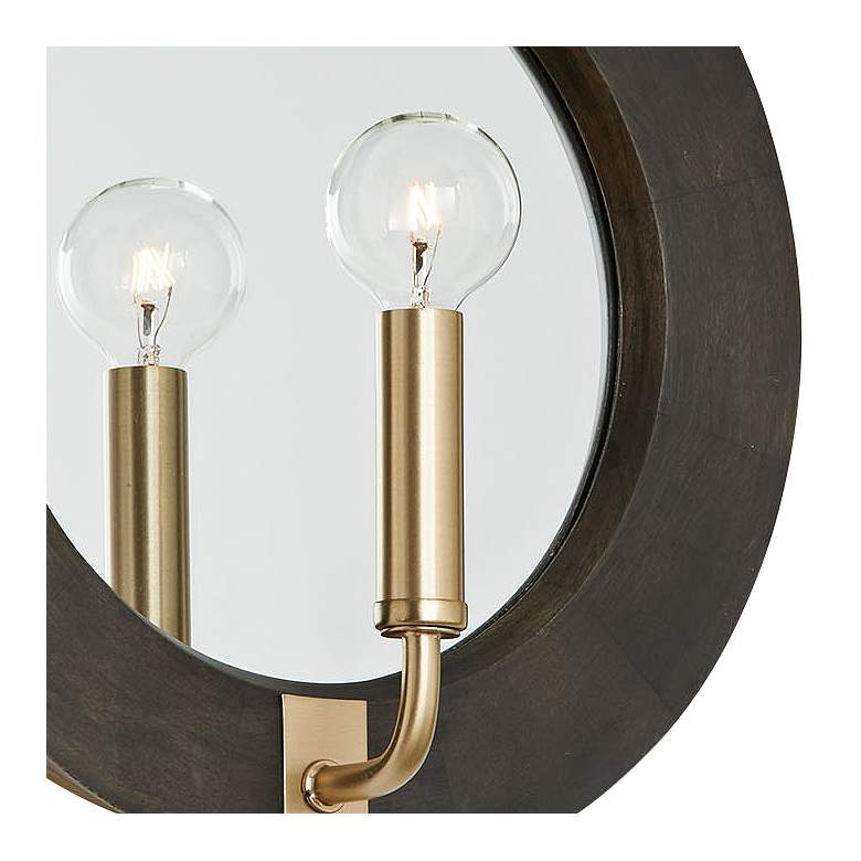 Image 3 Capital Finn 12"H Black Stain and Matte Brass Wall Sconce more views