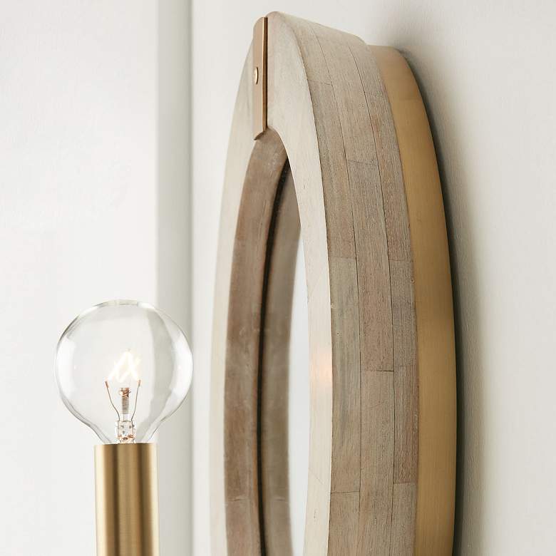 Image 4 Capital Finn 12"H White-Washed and Matte Brass Wall Sconce more views