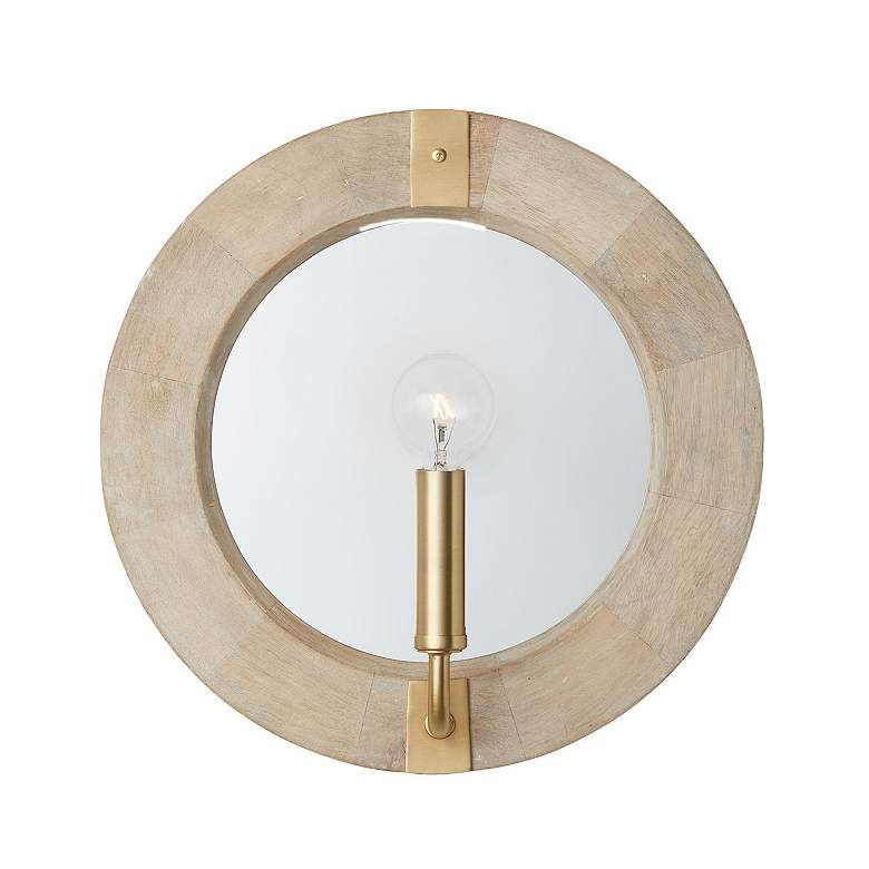 Image 5 Capital Finn 12"H White-Washed and Matte Brass Wall Sconce more views