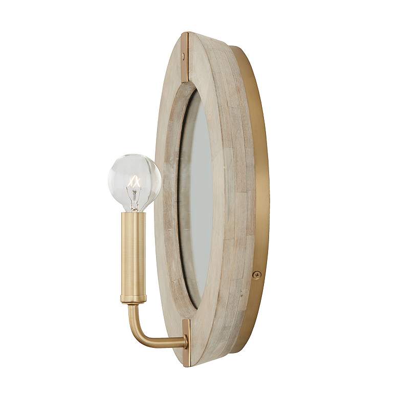 Image 6 Capital Finn 12"H White-Washed and Matte Brass Wall Sconce more views