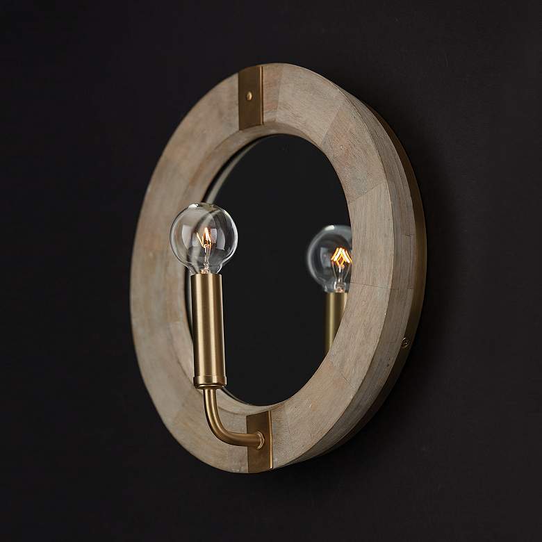 Image 7 Capital Finn 12"H White-Washed and Matte Brass Wall Sconce more views