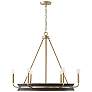 2_Capital Finn 31"W Matte Brass Black 6-Light Ring Chandelier