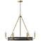 Capital Finn 31"W Matte Brass Black 6-Light Ring Chandelier