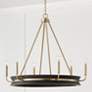 1_Capital Finn 31"W Matte Brass Black 6-Light Ring Chandelier
