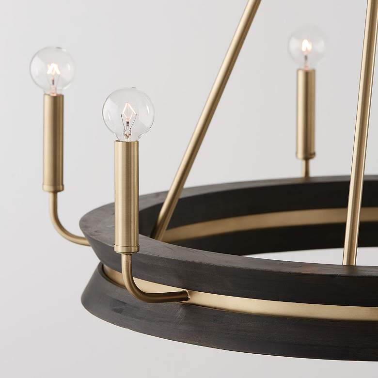 Image 4 Capital Finn 31"W Matte Brass Black 6-Light Ring Chandelier more views