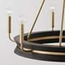 4_Capital Finn 31"W Matte Brass Black 6-Light Ring Chandelier more views