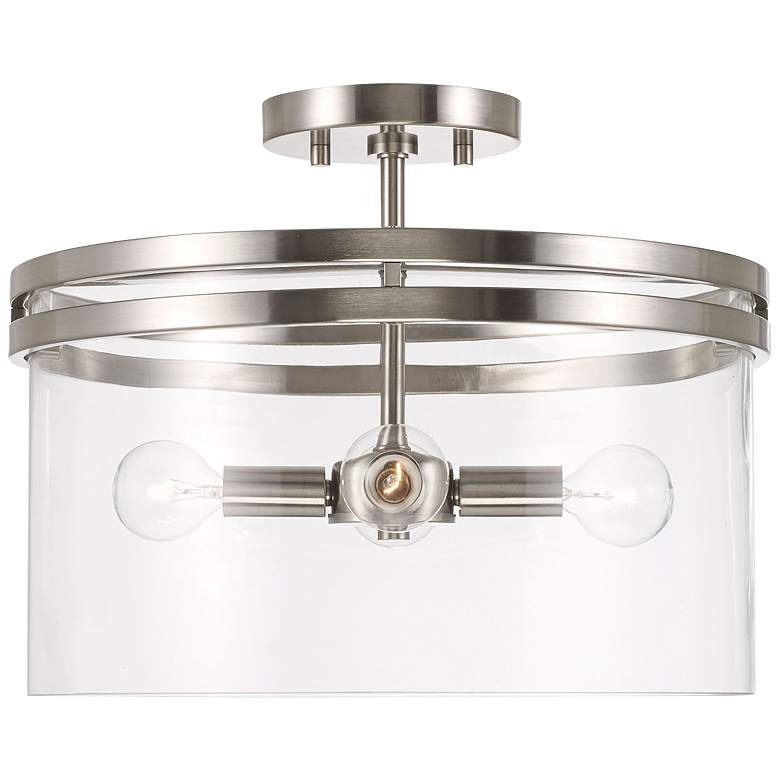 Image 2 Capital Fuller 14 1/2" Wide Brushed Nickel Ceiling Light