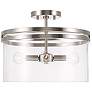 2_Capital Fuller 14 1/2" Wide Brushed Nickel Ceiling Light