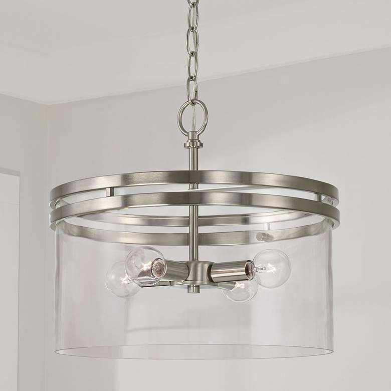 Image 1 Capital Fuller 14 1/2" Wide Brushed Nickel Ceiling Light