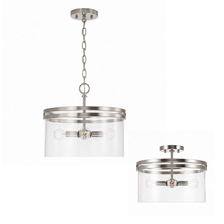 Image 6 Capital Fuller 14 1/2" Wide Brushed Nickel Ceiling Light more views