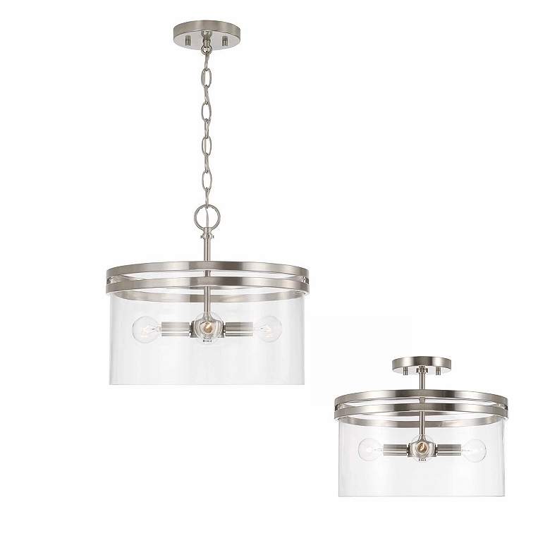 Image 7 Capital Fuller 14 1/2" Wide Brushed Nickel Ceiling Light more views