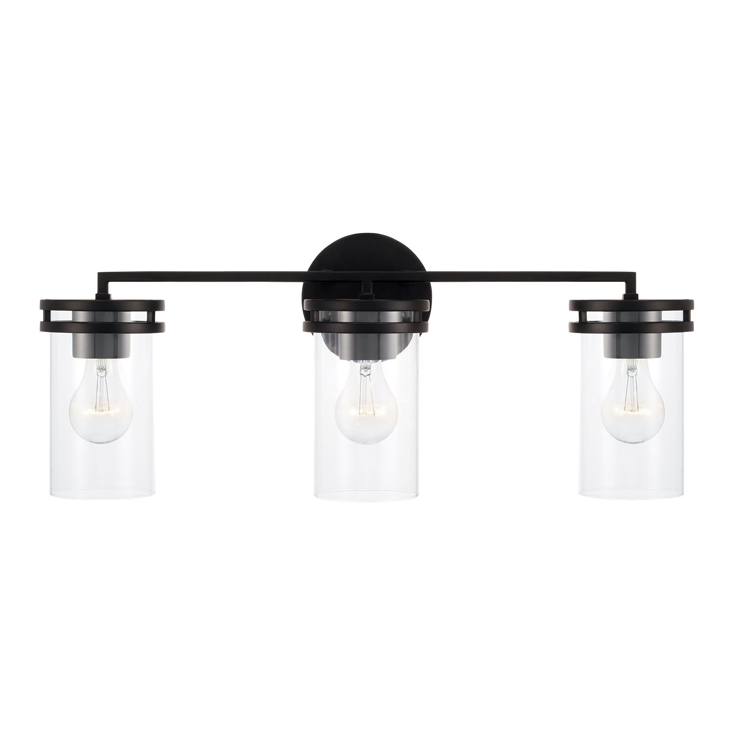 Capital Fuller 24" Wide Matte Black 3-Light Bath Light
